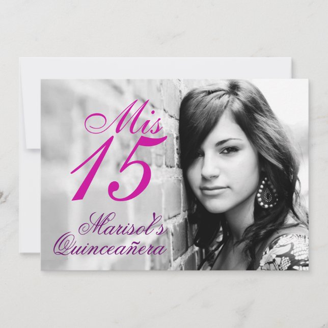 Quinceañera invitation (Front)