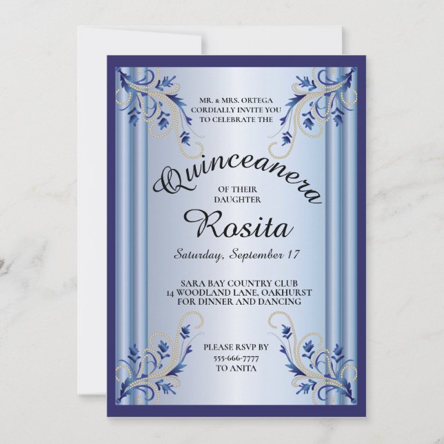 Quinceanera invitation (Front)