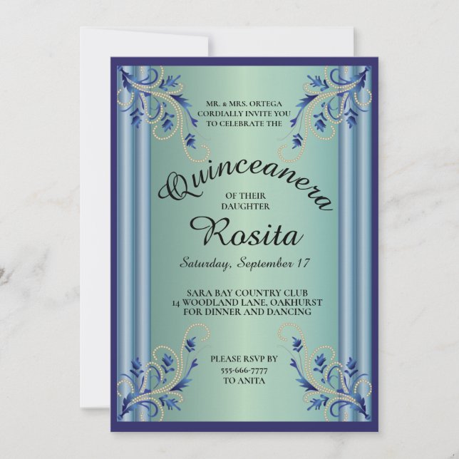 Quinceanera invitation (Front)
