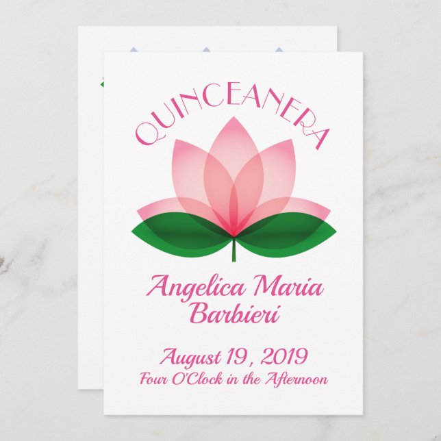 Quinceanera Invitation (Front/Back)