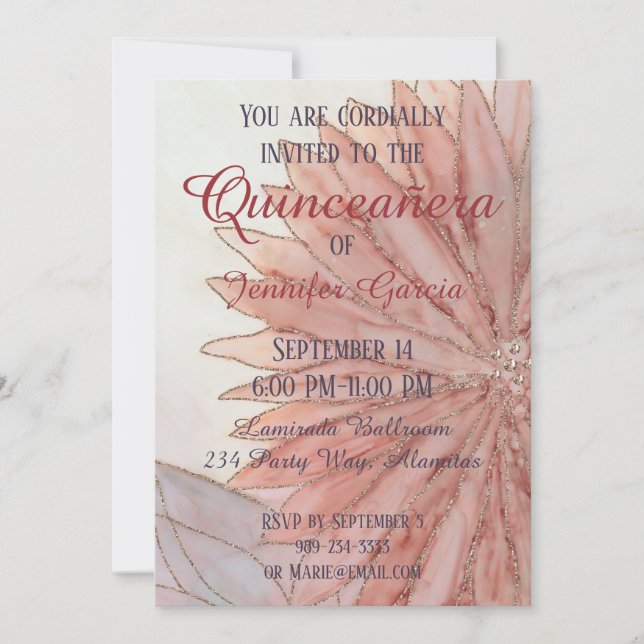 Quinceanera Invitation 15th Birthday Party (Front)