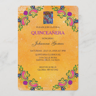 QUINCEAÑERA INVITATION DIA DE LOS MUERTOS
