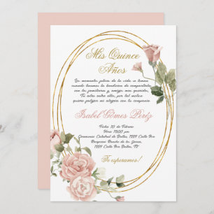 Quinceanera invitation in Spanish