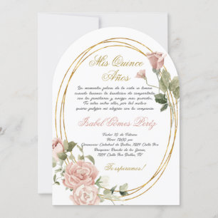 Quinceanera invitation in Spanish
