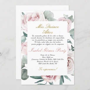 Quinceanera invitation in Spanish
