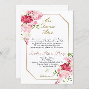 Quinceanera invitation in Spanish
