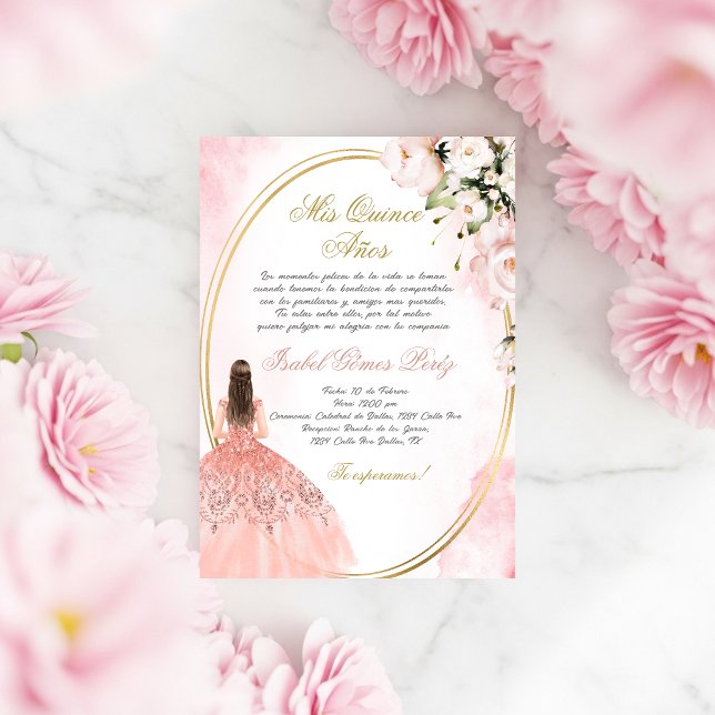 Quinceanera invitation in Spanish (Creator Uploaded)