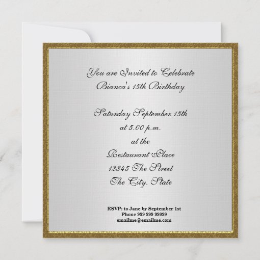 Quinceanera Invitation Mexico Flag 