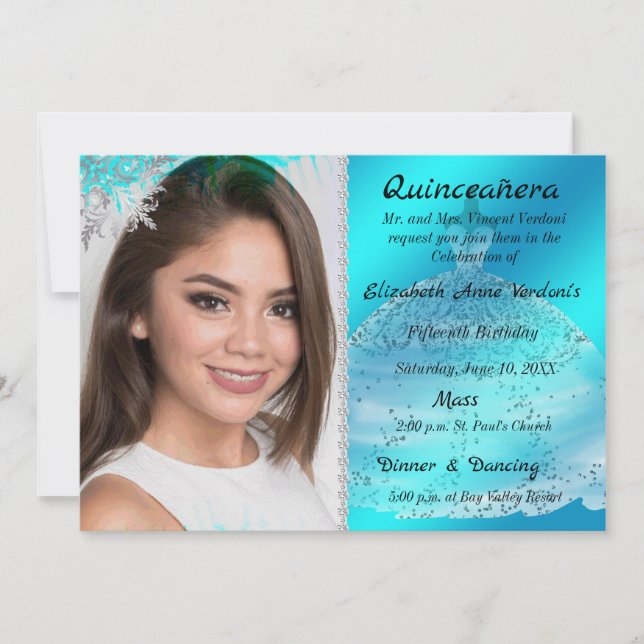 Quinceañera Invitation Photo (Front)
