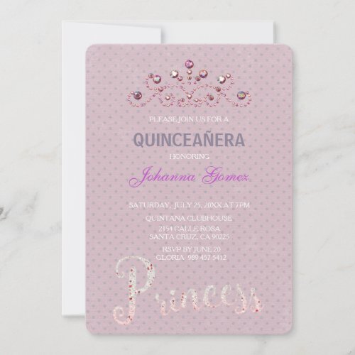 QUINCEAÑERA INVITATION PRINCESS