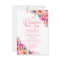 Quinceanera Invitations Spanish Hot Pink Floral