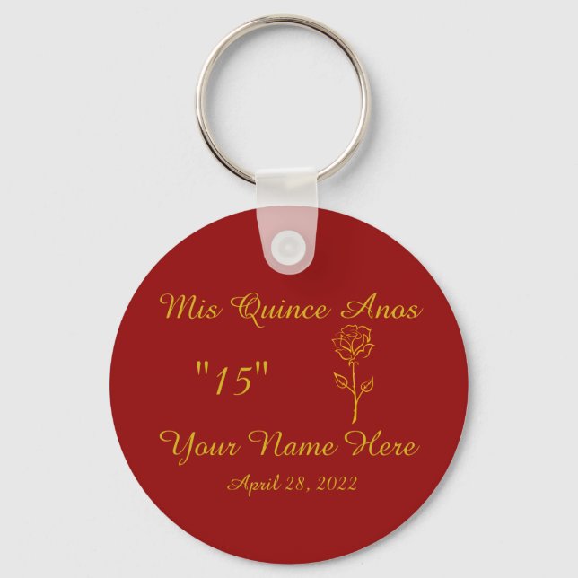 Quinceanera Keychain (or customize your own) (Front)