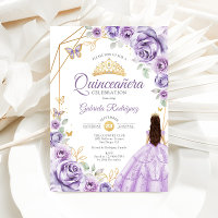 Quinceanera Lilac Purple Dress Floral