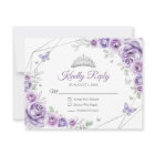 Quinceanera Lilac Purple Silver Floral Reply