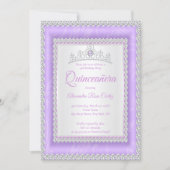 Quinceanera Lilac Tiara Photo Birthday Party Invitation (Front)