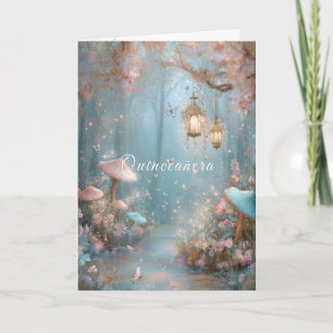 Quinceanera Magical Enchanted Forest Mushrooms Invitation