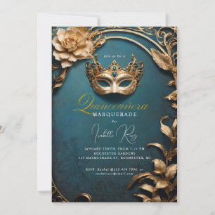 Quinceañera masquerade invitation