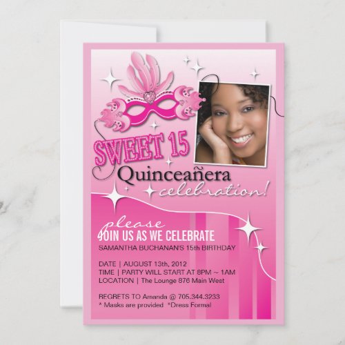 QUINCEANERA MASQUERADE INVITATION