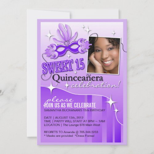 QUINCEANERA MASQUERADE INVITATION