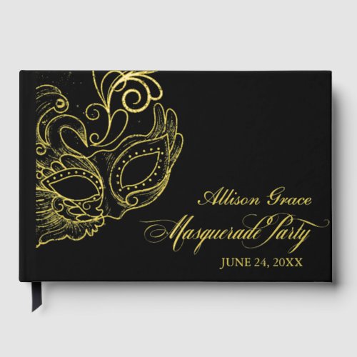 Quinceanera Masquerade Party Guest Book