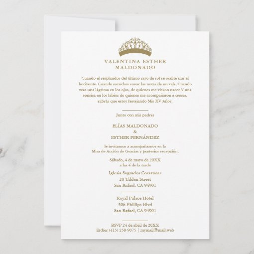 Quinceañera Minimal Photo Fancy Calligraphy Script Invitation Zazzle