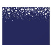 Quinceanera navy blue silver star save date budget flyer (Back)