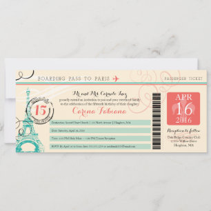 Quinceanera   Paris Invitation