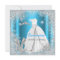 Quinceanera Party Blue Silver Winter Snowflakes