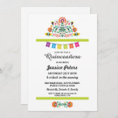 Quinceanera Party Floral Fiesta Mexican Birthday Invitation (Front/Back)