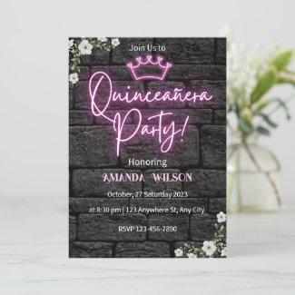 Quinceanera Party Neon Pink