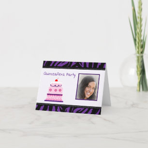 Quinceanera Party Photo Invitation Card