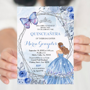 Quinceanera Pastel Flowers 16th Birthday Invitation