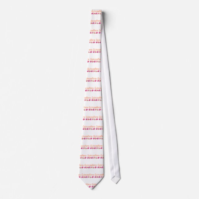 Quinceanera (peach color) neck tie (Front)
