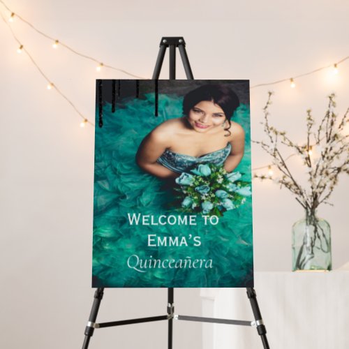 Quinceaera Photo Birthday Party Welcome  Foam Board