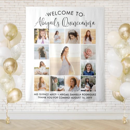 Quinceañera Photo Collage 15th Birthday Welcome