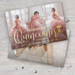 Quinceañera Photo Collage Modern Script Keepsake Foil Guest Book<br><div class="desc">Add a stylish personalized touch to Quinceañera decorations with a modern photo collage gold foil guest book. The pictures and all wording on this template are simple to customize, including message from parents on back. The interior pages can be lined or blank for use as a scrapbook, notebook or journal....</div>