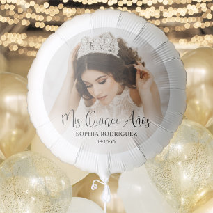 Quinceañera Photo Mis Quince Años Large Birthday Balloon