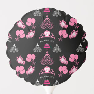 Quinceanera Pink Crown Party Balloon