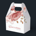 Quinceanera Pink Floral Botanical 15th Birthday Favor Boxes<br><div class="desc">Set of pink roses rustic floral favor boxed you can easily customize by clicking the "Personalize" button. Perfect for saying thank you to the guests who showed up to celebrate the special day with you</div>