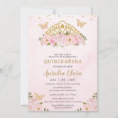 Rose Gold Dress Quinceañera Invitation – Vitedly