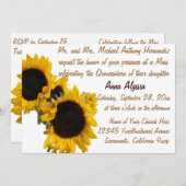 Quinceanera Pretty Sunflowers Invitation (Front/Back)