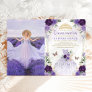 Quinceañera Princess Dress Purple Flower Photo Invitation