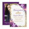 Quinceanera Purple Floral Gold Crown Glitter Photo