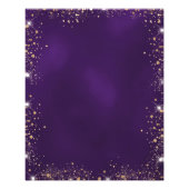 Quinceanera purple gold glitter balloons budget flyer (Back)