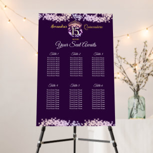 Quinceanera Purple Lilac Elegant Spanish Foam Board