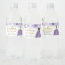 Quinceañera Purple Lilac Floral Birthday Favor Water Bottle Label