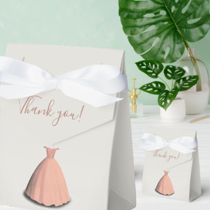 Quinceañera quince dress thank you favor boxes