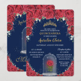 Blue Gold Glitter 18th Birthday Party Invitation | Zazzle