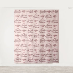 Quinceanera Rose Gold Backdrop Step and Repeat