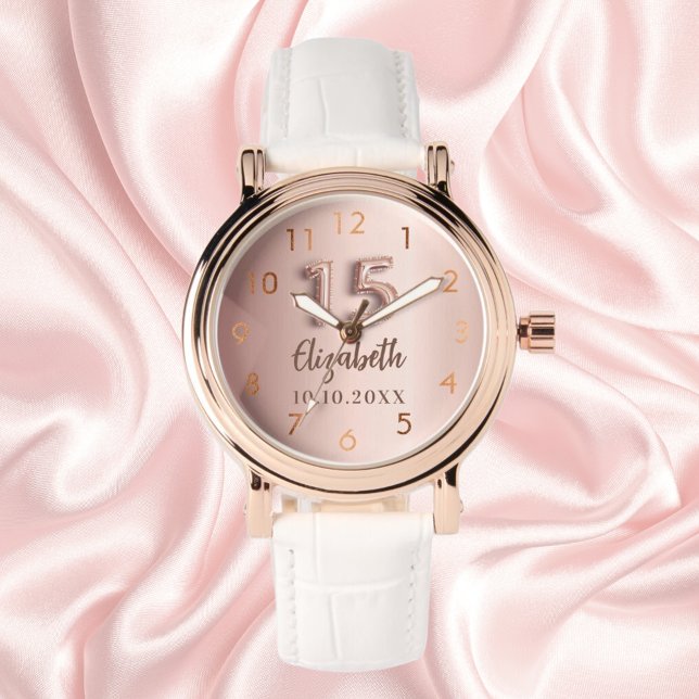 Quinceanera rose gold name watch (Creator Uploaded)